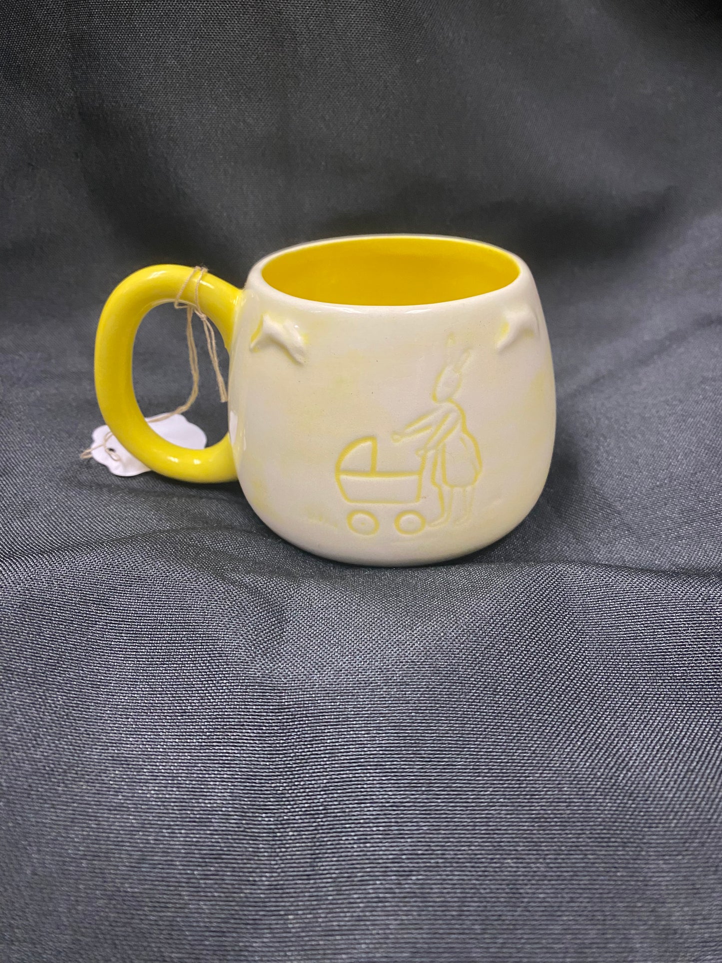 Yellow Bunny Mug w/ Baby Stroller