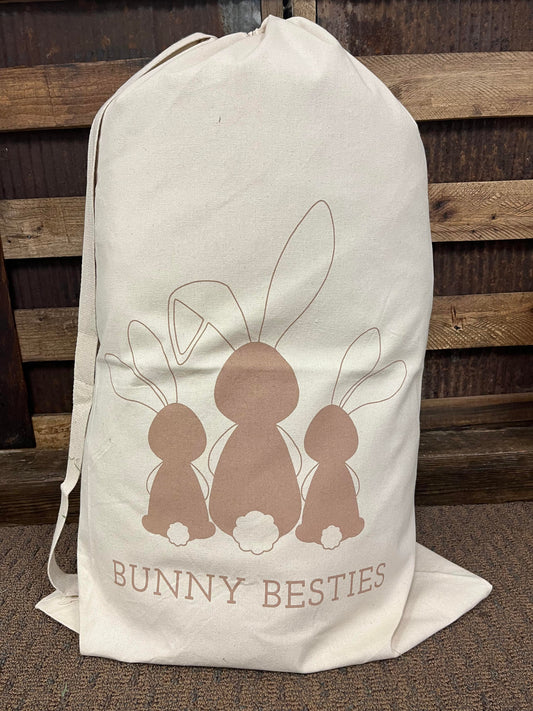 Bunny Besties Reusable Canvas Hay Bag