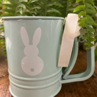 Flour Sifter with Blue Bunny