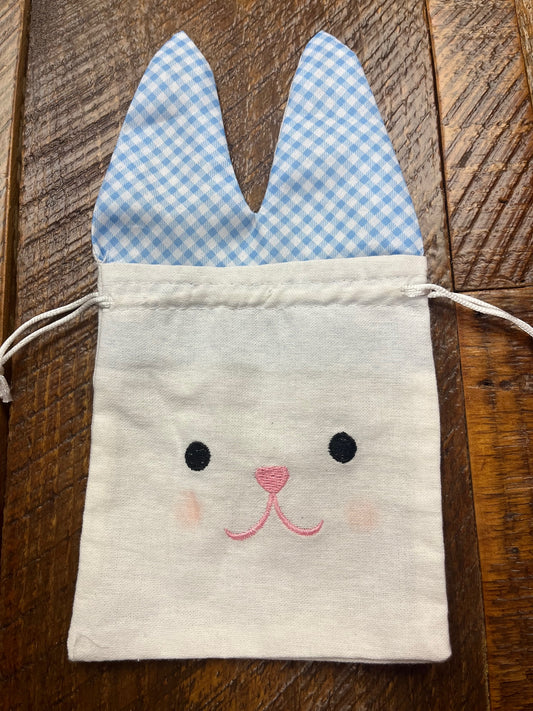 Small Bunny Treat/Gift Bag- Blue
