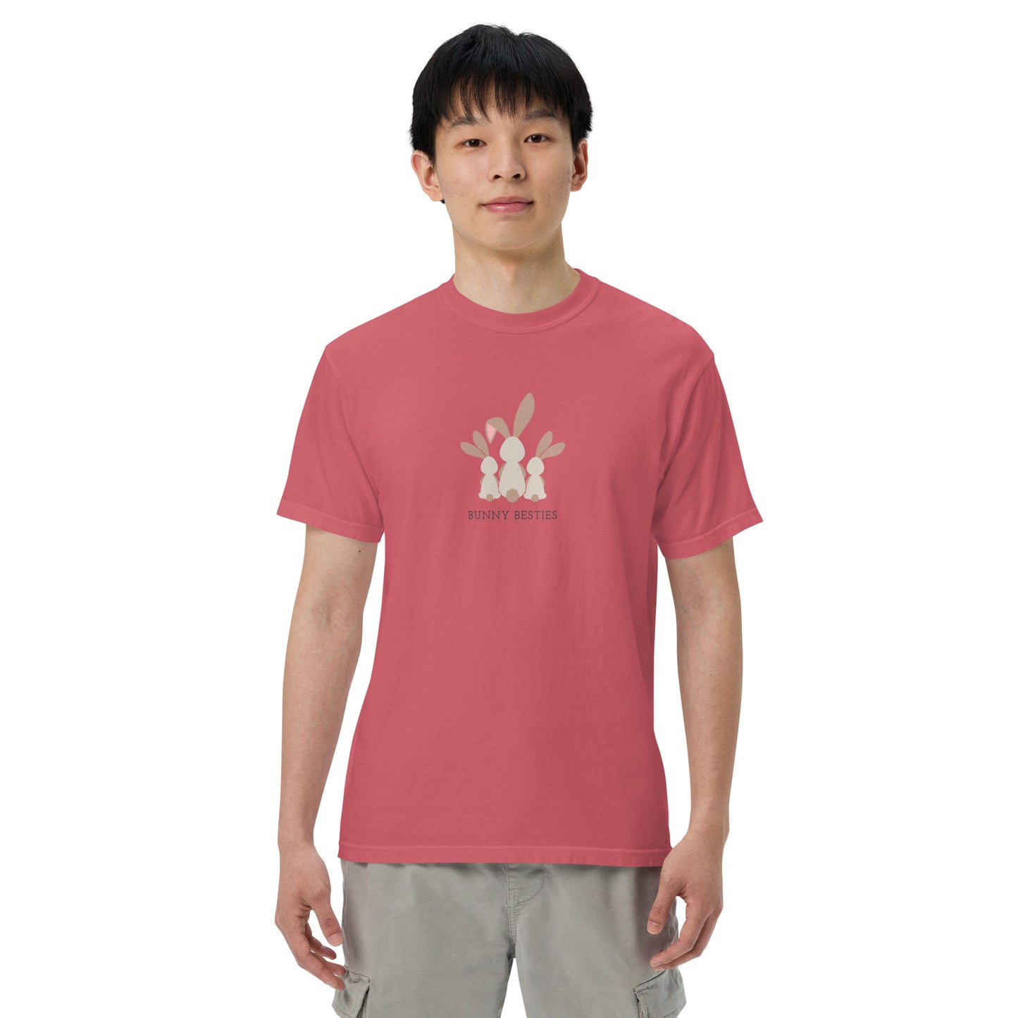 Bunny Besties Logo - Men’s Garment-Dyed Heavyweight T-Shirt